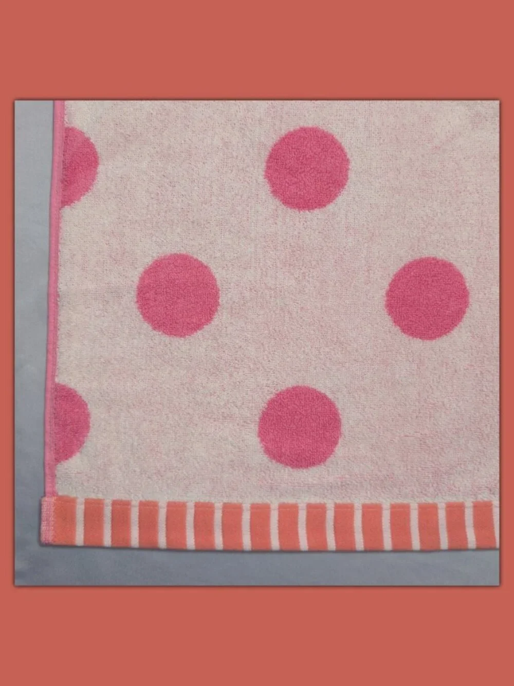 NWT Kate Spade New York Beach Towel - Polka Dot - Pink & White - 100% Cotton